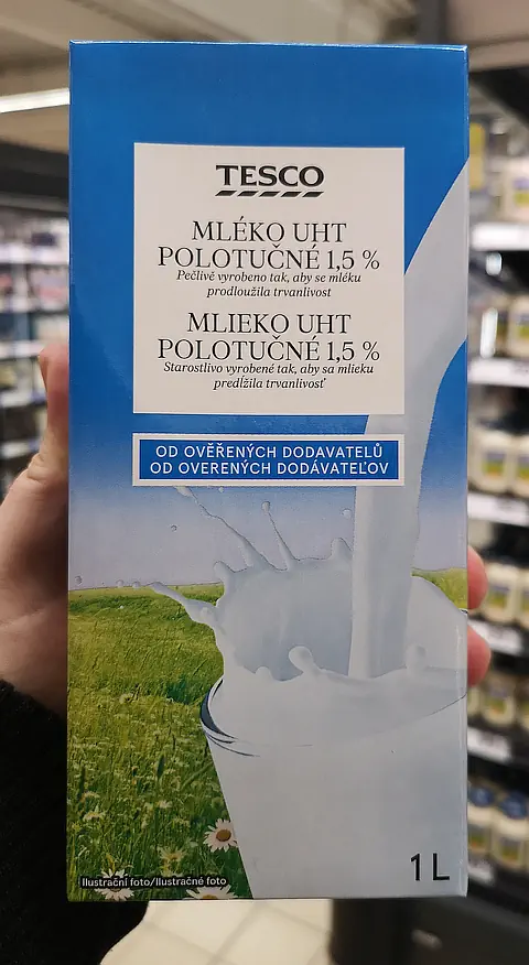 Tesco Mléko UHT polotučné