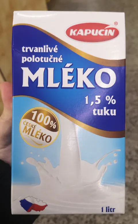 Trvanlivé mléko polotučné