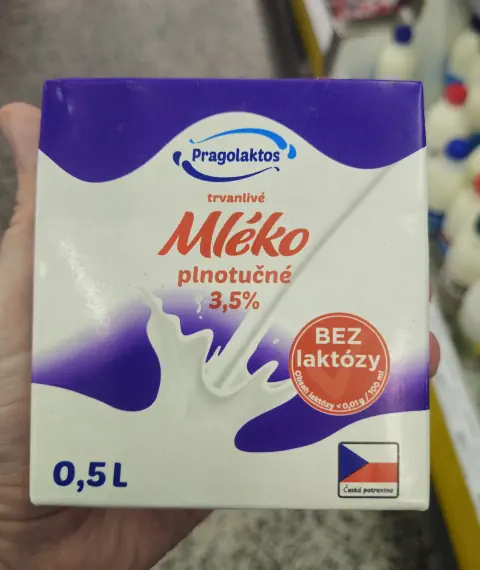 Pragolaktos plnotučné mléko bez laktózy