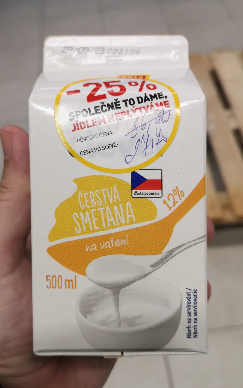 Čerstvá smetana na vaření