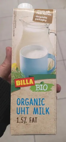 Billa bio organic UHT milk